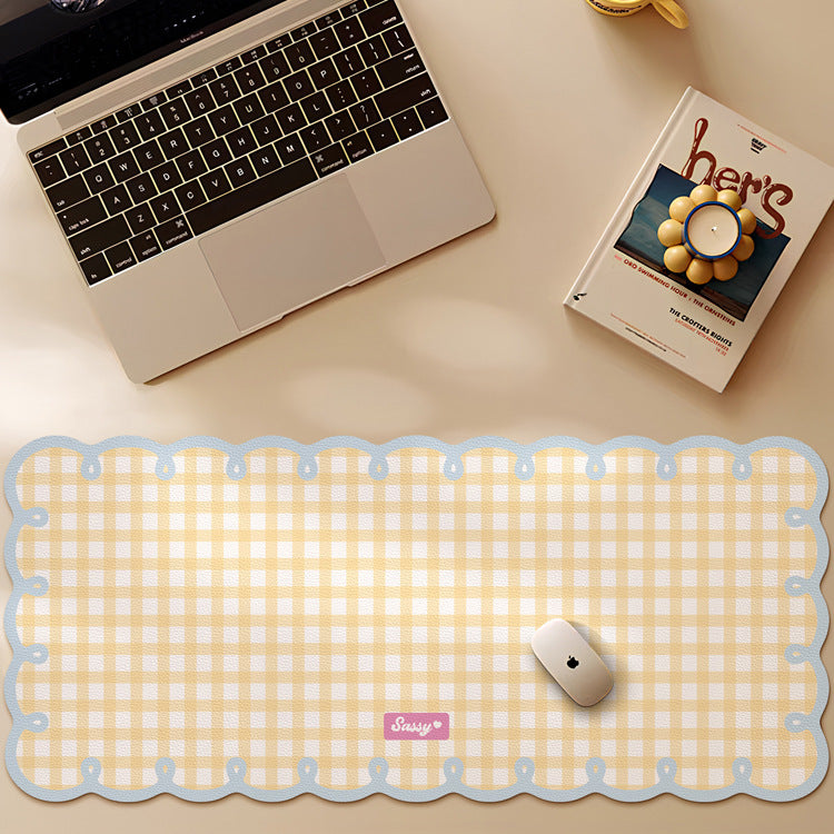 Calvreno Extra Large Aesthetic Desk Mat and Mouse Pad for Office and Home