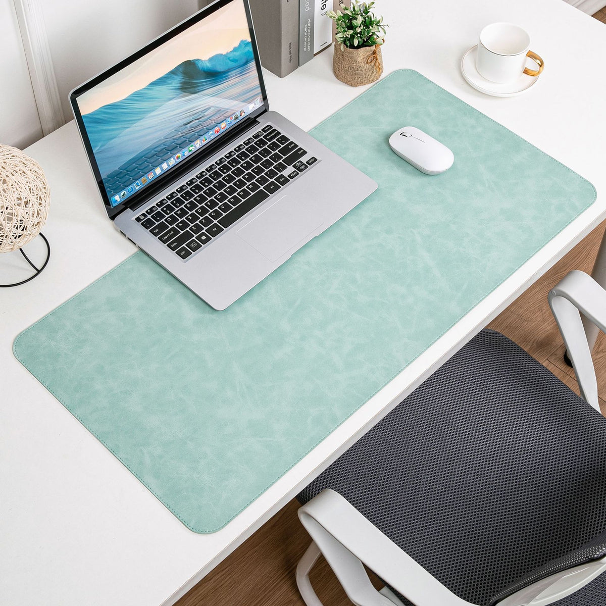 Calvreno Extra Large Soft-Touch Leather-Style Desk Mat and Mouse Pad