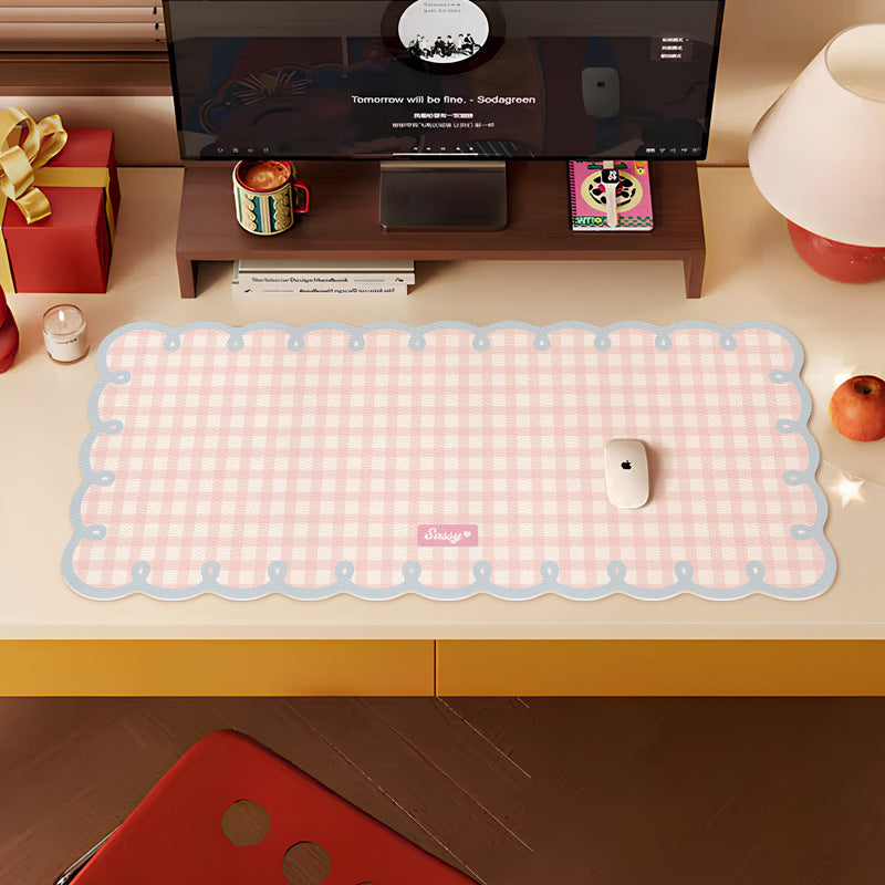 Calvreno Extra Large Aesthetic Desk Mat and Mouse Pad for Office and Home