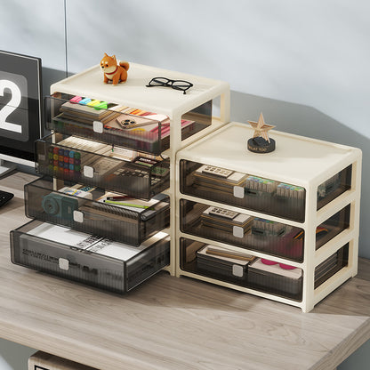 Calvreno Minimalist Multi-Tier A4 Desktop Drawer Organizer for Office and Home
