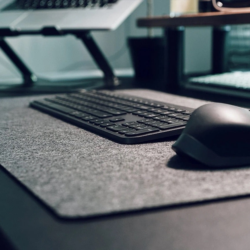 Calvreno Extra Large Thickened Non-Slip Felt Desk Mat and Mouse Pad