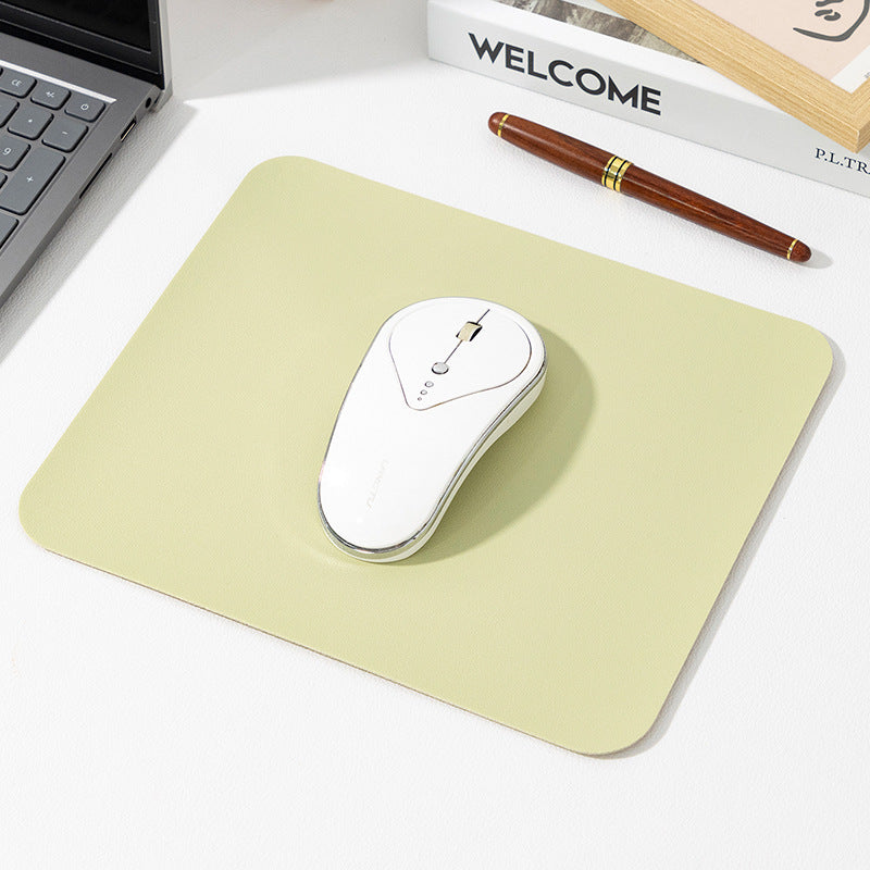 Calvreno Minimalist Solid Color Leather-Style Mouse Pad for Office and Home