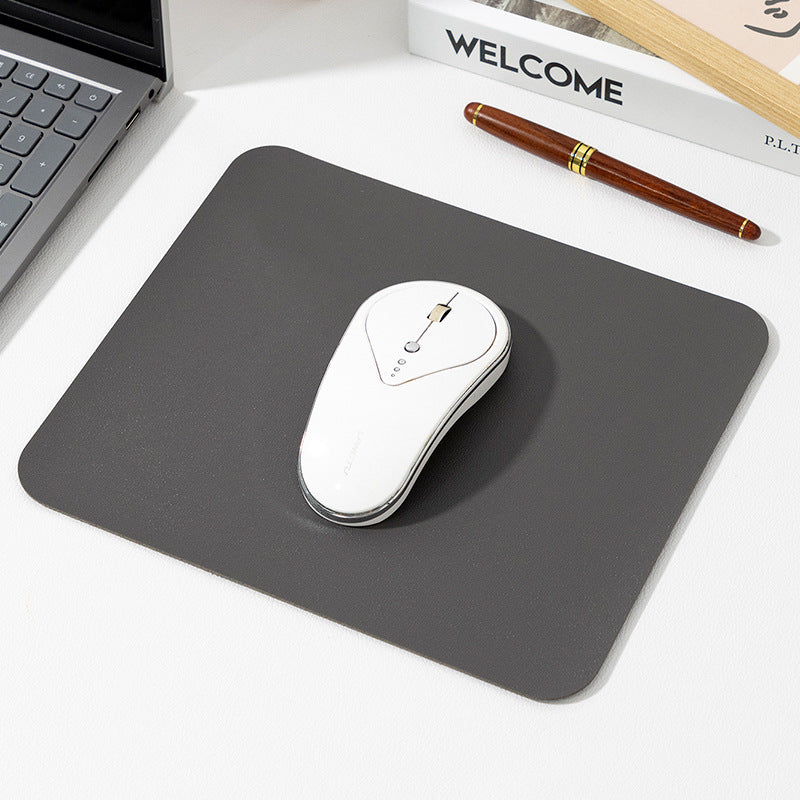 Calvreno Minimalist Solid Color Leather-Style Mouse Pad for Office and Home
