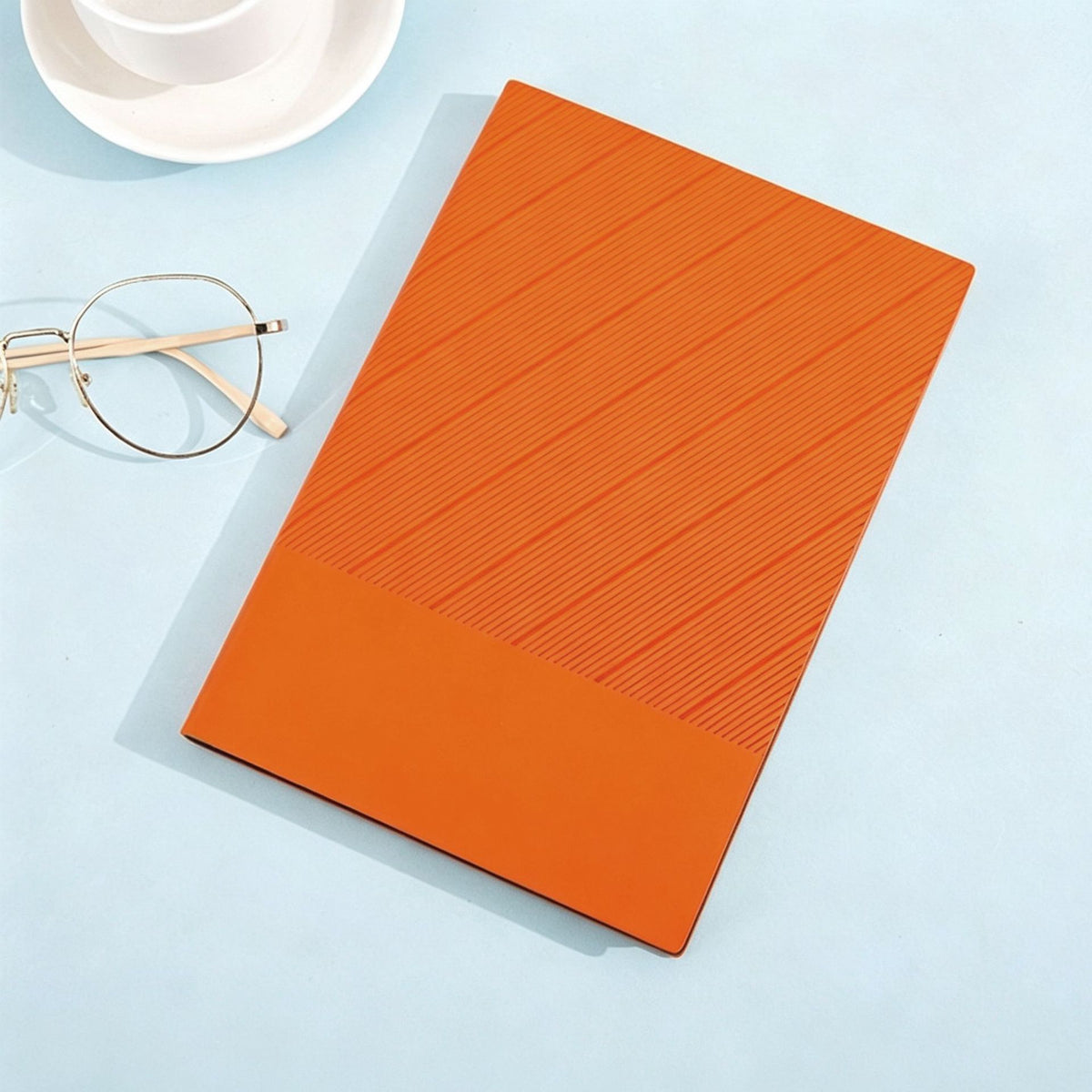 Calvreno Minimalist Twill-Pattern Business Notebook Set for Office and Meetings