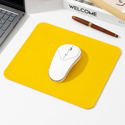 Calvreno Minimalist Solid Color Leather-Style Mouse Pad for Office and Home